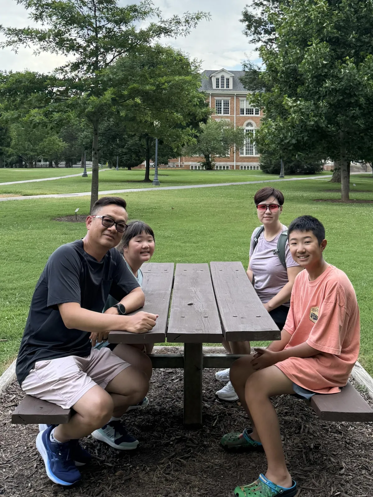 Dr. TJ Ahn with his wife and two children
